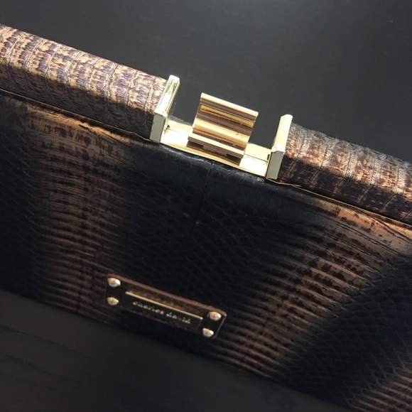 Charles David Vintage Snake Skin Clutch - Hard Frame - Picture 4 of 7